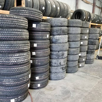 Stacks of used tires